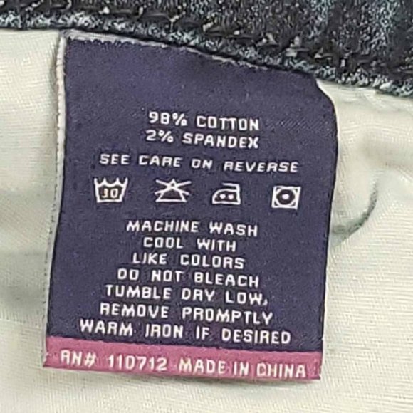 Vigoss Womens Capri Jeans Blue Stretch Pockets Embroidered Medium Wash Denim 7 - Picture 12 of 12